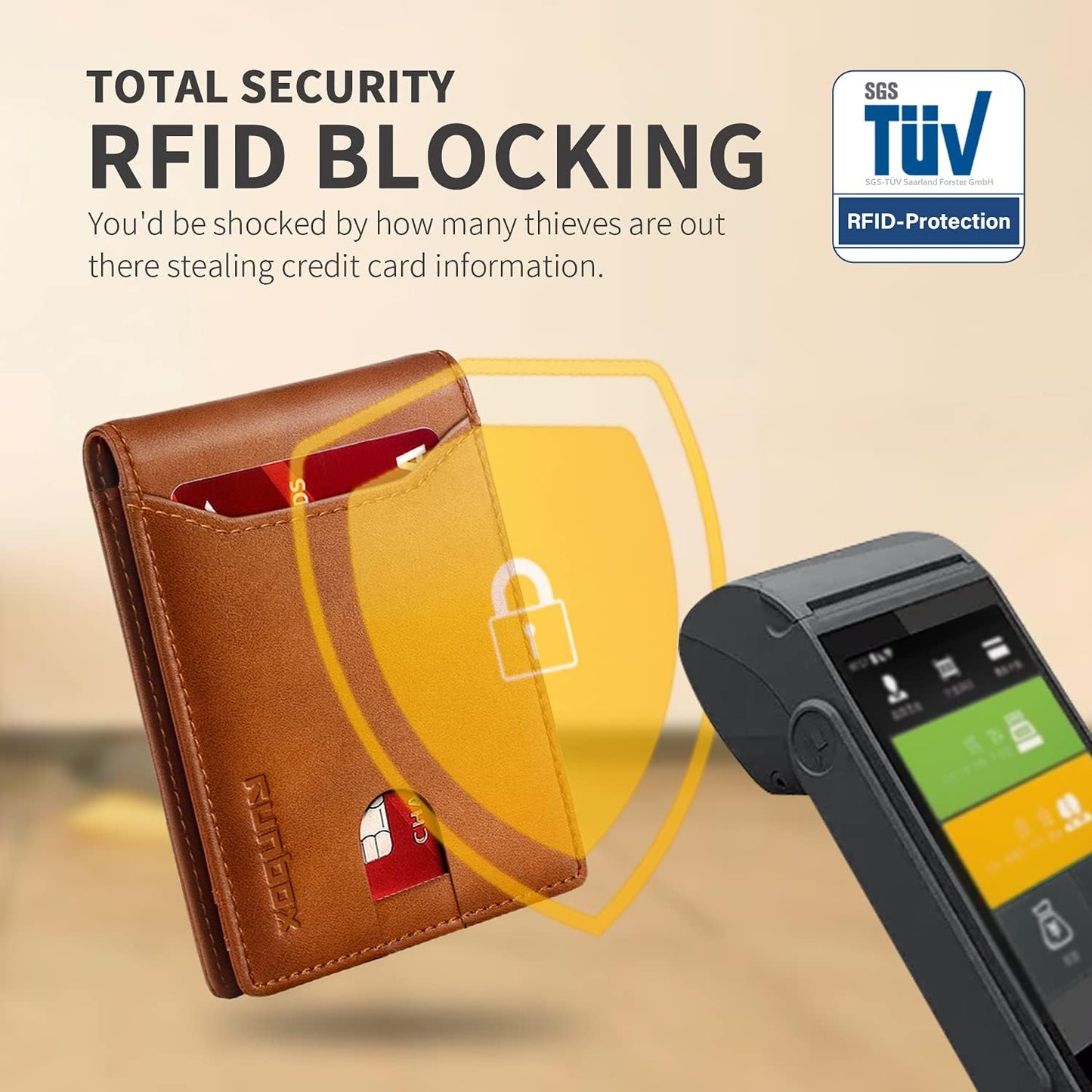 RUNBOX Novelty Wallet for Men Slim 11 Credit Card Holder Slots Leather RFID Blocking Small Thin Men's Wallet Bifold Minimalist Front Pocket Large Capacity Gift Box