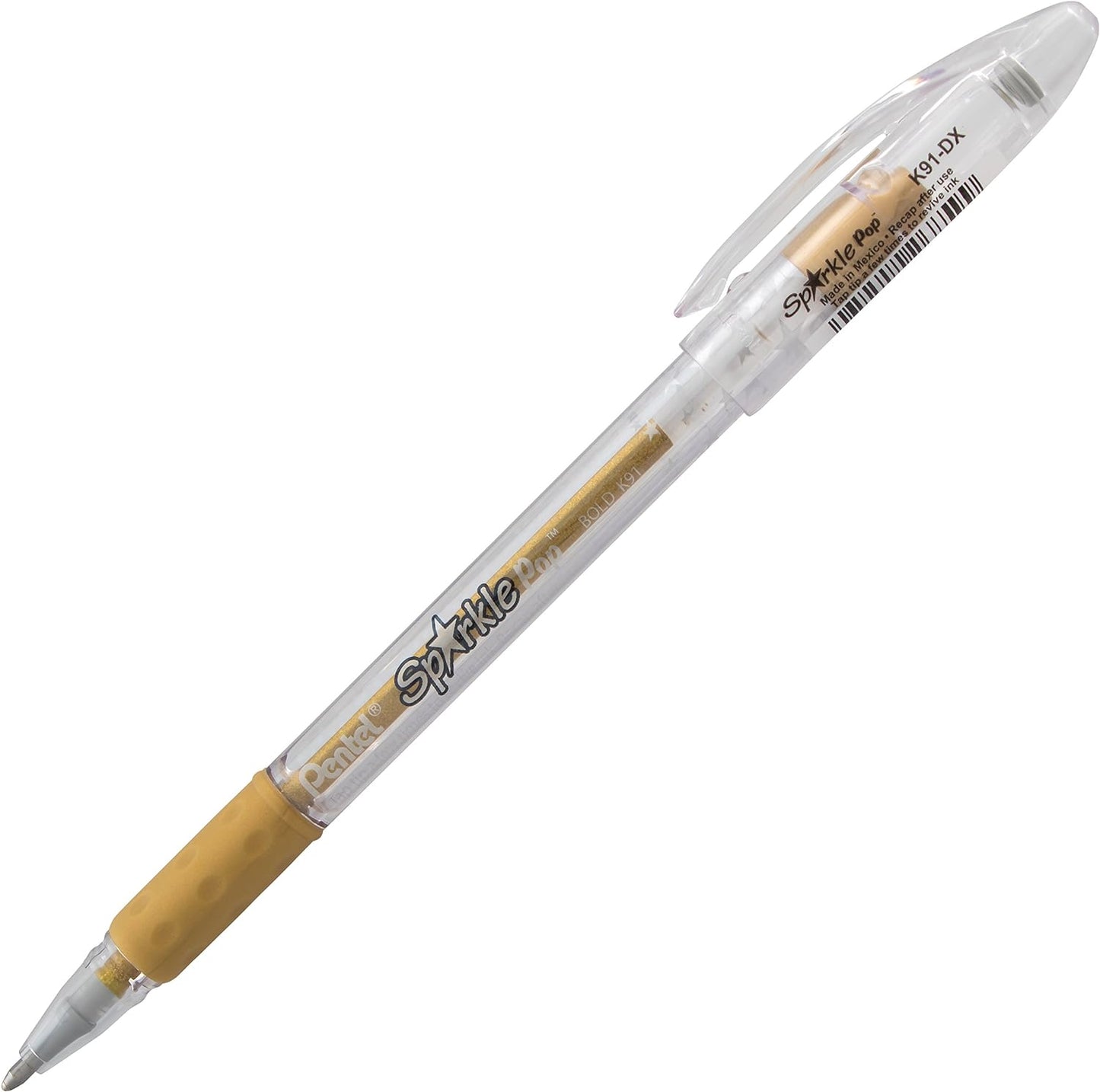 Pentel Arts Sparkle Pop Metallic Gel Pen, 1.0mm Bold Line, Gold & Silver Ink, 2 Count (Pack of 1) (K91PABPXZ)