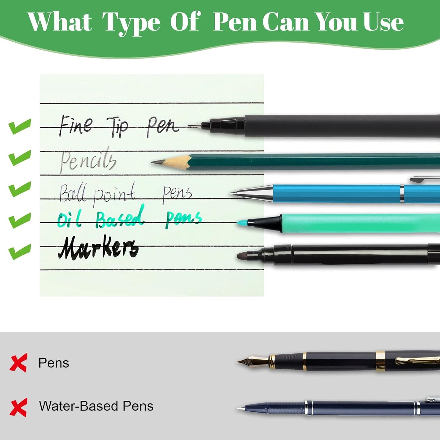 3x3 Inch Transparent Sticky Notes 300 Sheets, Clear Translucent Lined Self-Adhesive Memo Repositionable Reminder Pad for Office, College Students, Planners, Journals, School Supplies (Green)