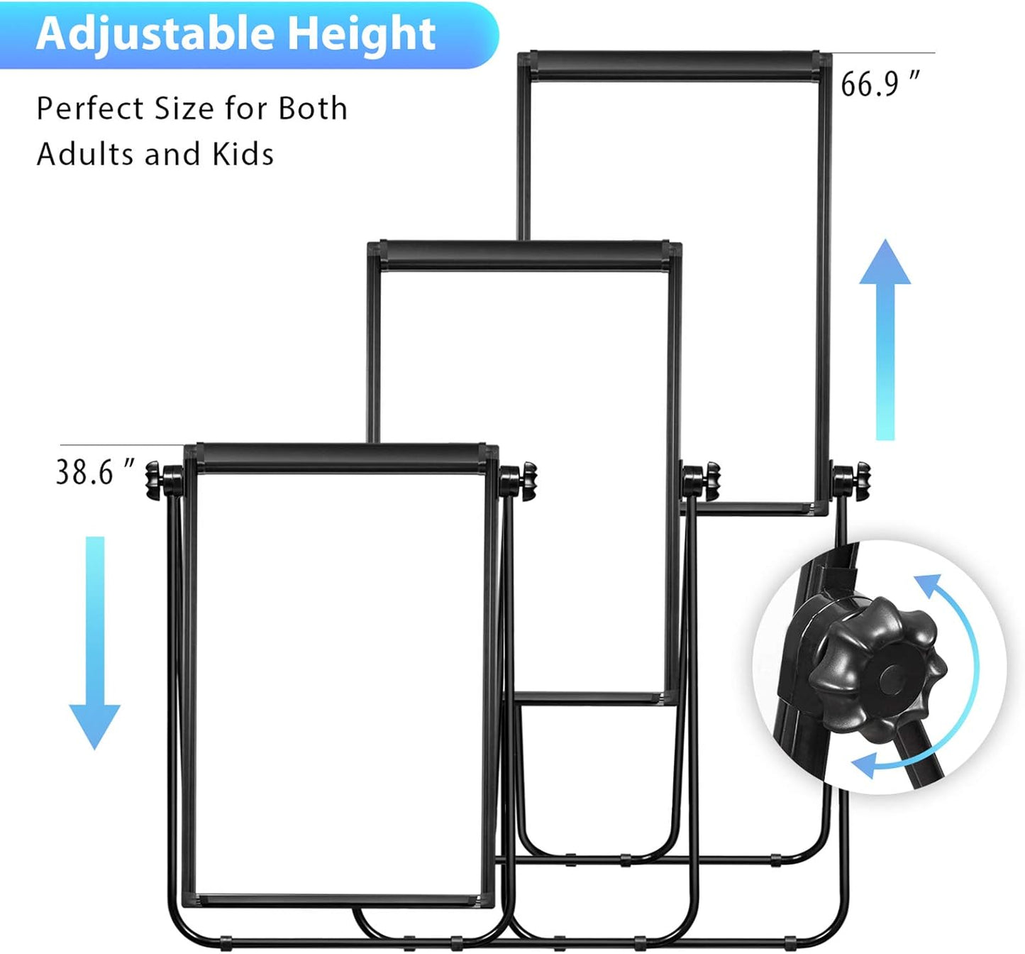 Stand White Board - 36x24 Magnetic Dry Erase Board Flipchart Easel Whiteboard, 3' x 2' Double Sided Easel Board Portable Whiteboard