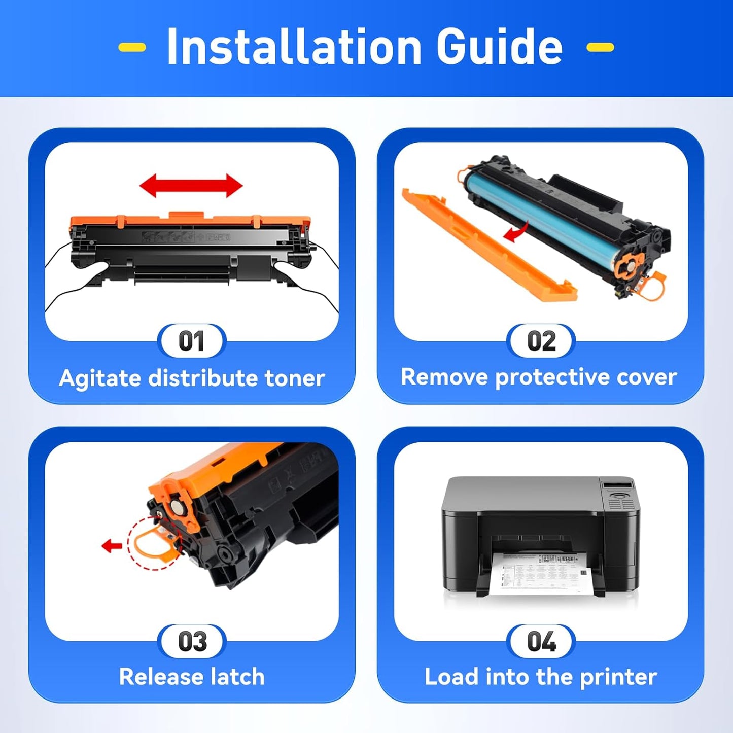 141A W1410A Toner Cartridge Black 2-Pack (with chip) High Yield Replacement for HP 141A W1410A 141X W1410X Toner Cartridges Compatible with HP Laser Jet Pro M110w MFP M139w M140w Series Printer Ink