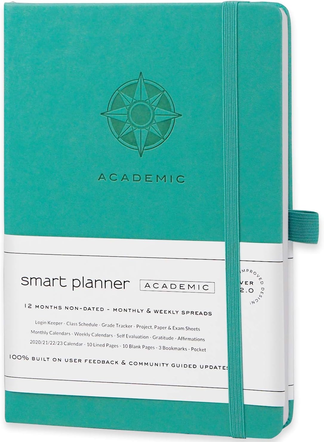 Smart Planner 2022 A5 Size 8.6 x 5.7 inches Undated Daily Planner for School - Student Planner for Maximizing Focus and Productivity (Light Green)