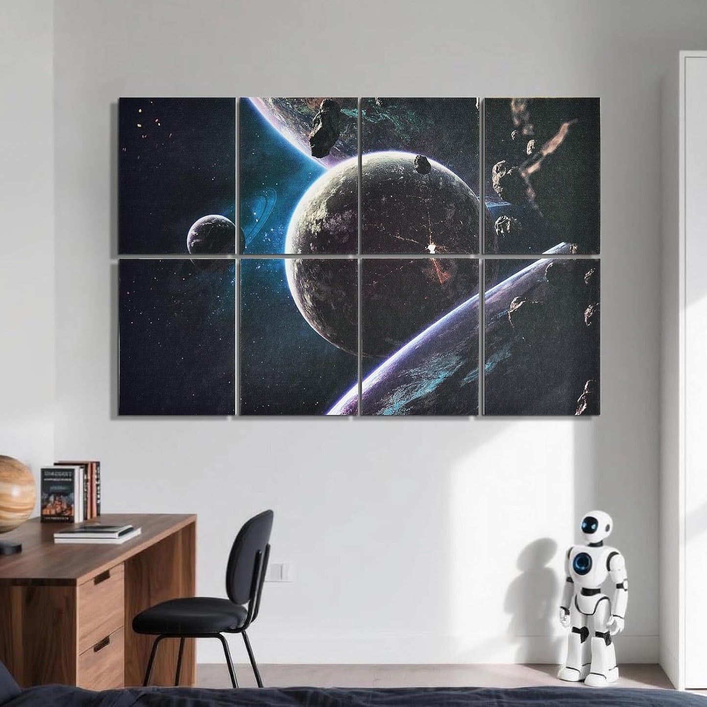 UMIACOUSTICS 8 Pcs 0.7Inch Thick Art Acoustic Panels, Total 47.2” x 31.5” Decorative Acoustical Wall Panels, Sound Absorbing Art Panels for Home, Office, Hotel, Recording Studio, Supernova