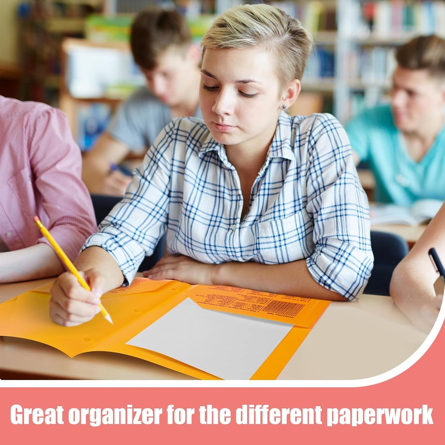 Yeaqee 12 Pcs Plastic Folders with Pockets Bulk 3 Hole Punched 2 Pocket File Folders for 3 Ring Binder Divider Folder for Notebooks, Durable Poly for Office Home (Stylish Color)