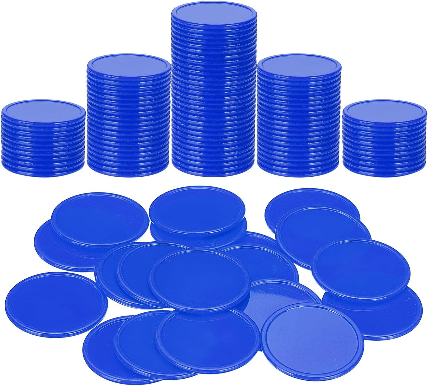 uxcell Plastic Poker Chips, Learning Counters Counting Counters Disk Marker Opaque Game Token for Game Play Math Counting