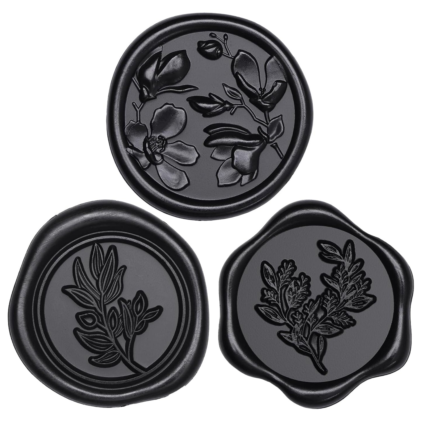 UNIQOOO Wax Seal Stickers - (3 Designs in 1 Pack) Wedding Invitation Envelope Seal Stickers, 60 Pcs Self-Adhesive Stickers, Perfect for Invitation, Christmas, Gift Wrapping