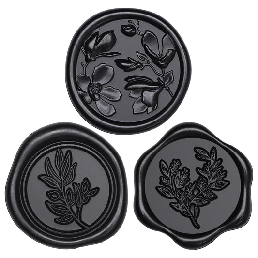 UNIQOOO Wax Seal Stickers - (3 Designs in 1 Pack) Wedding Invitation Envelope Seal Stickers, 60 Pcs Self-Adhesive Stickers, Perfect for Invitation, Christmas, Gift Wrapping