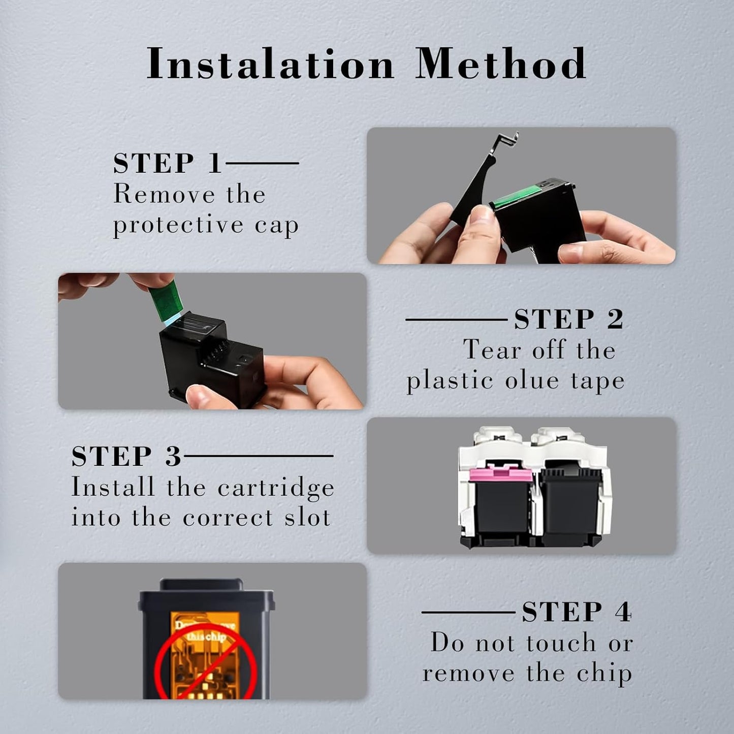 Printer Ink 62 XL 62XL Envy 7645 for 62 XL Black Ink Cartridge Ink 62 62XL Ink Cartridges Black HP62 HP62BK with ENVY 5540 5544 5545 5642 5660 5664 7640 7645, OfficeJet 200 250 258 5740 5745 5746 8040