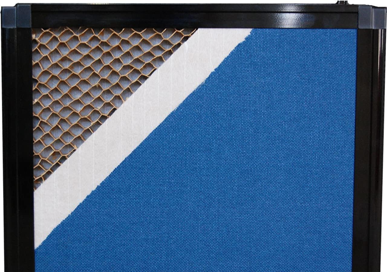 Versare Folding Tabletop Display | 3-Panel Partition | Lightweight Portable Workspace Divider | Navy Blue 99" x 24"