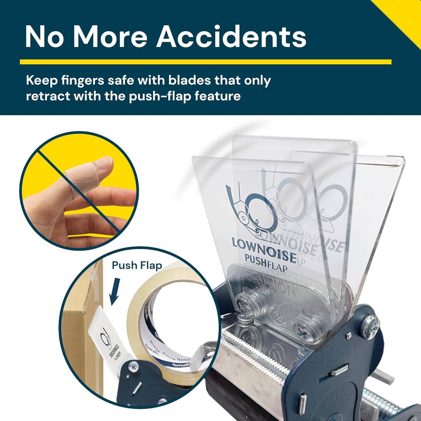 Excell RTS-82891 Low Noise Packing Tape Dispenser, Tape Gun Fit 2 Inch Wide Tape 3 Inch Core for Carton, Packaging and Box Sealing - 2Pack