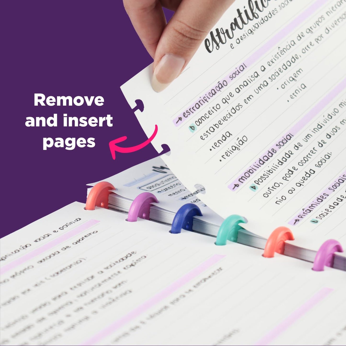 Discbound Premium - Plan, Organize, Customize, and Create with Ease. For Work Meetings, School, Journal, or Daily Use 80 Pages (Golden Love LARGE 7.87 in x x 10.82 in)