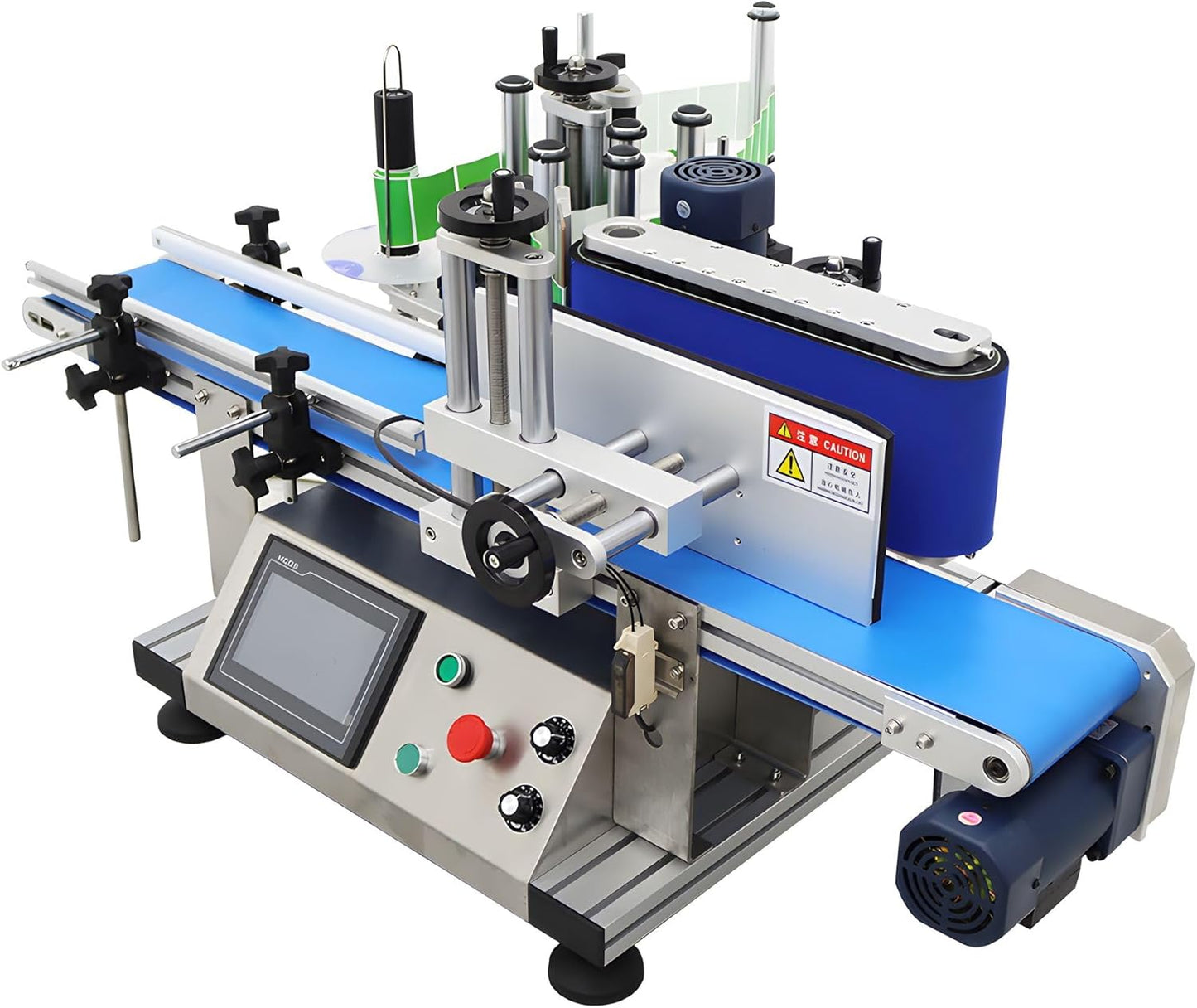 110V LT-150 Automatic Labeling Machine Desktop Conveyor Round Bottle High Speed Labeling Machine Label Maker Bottle Labeler Desktop Label Applicator