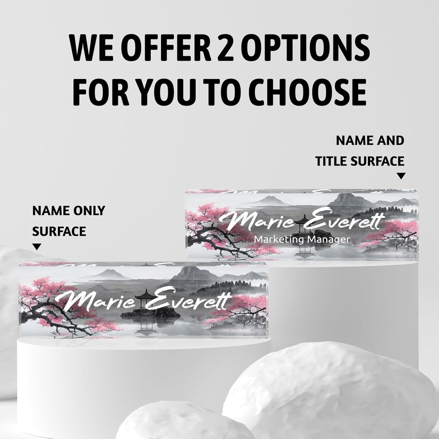 Custom Name Plate for Desk | Personalized Desk Name Plate | Personalized Boss Employee Appreciation Gifts | Acrylic Name Plate Office Desk Accessories