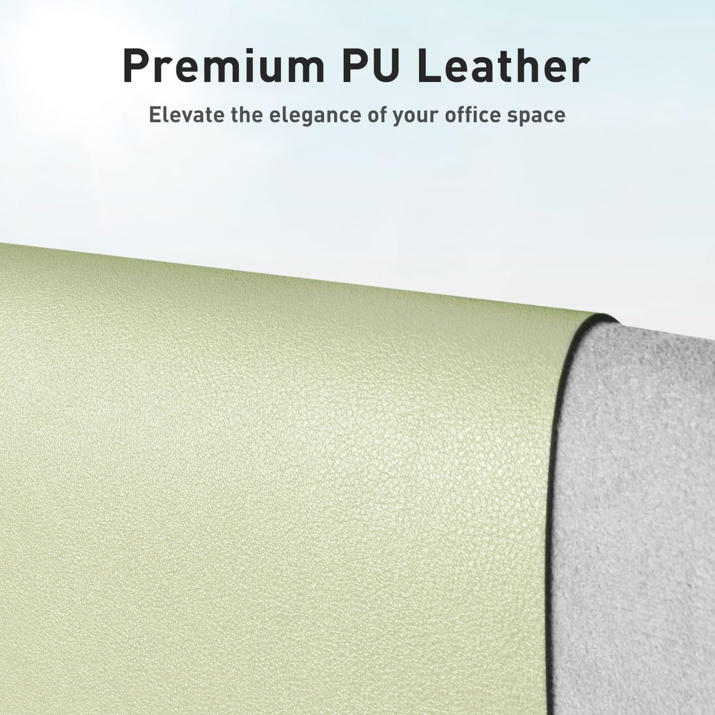 Aothia Leather Desk Pad Protector, Office Mat, Large Mouse Pad, Non-Slip PU Leather Blotter, Laptop Desk Pad, Waterproof Writing Pad for Office and Home (Grass Green, 31.5" x 15.7")
