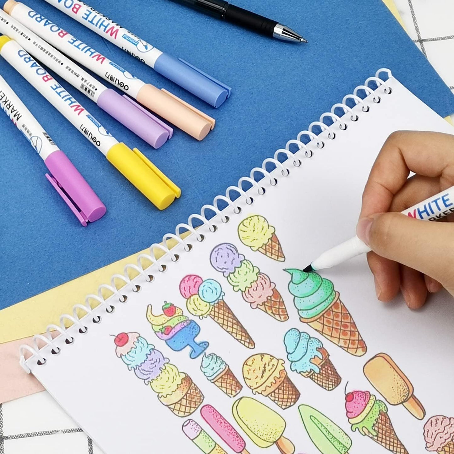 Rayson 11.1mm Plastic Spiral Coil Binding 3:1 Pitch, 7/16inch, 80 Sheets Capacity White Coil Binding Spines - Versatile for Office and Educational Tasks, Pack of 100