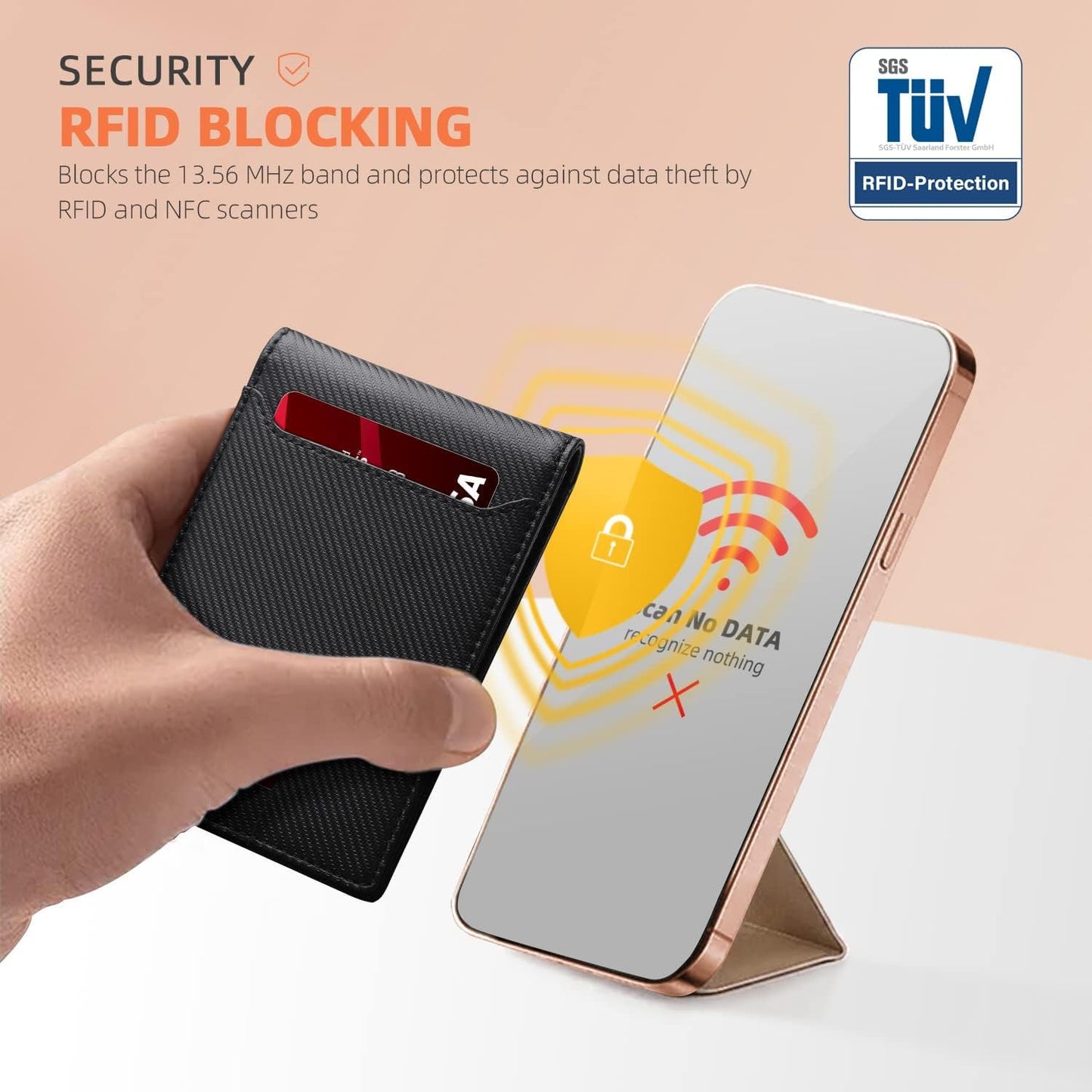 RUNBOX Slim Wallets for Men - Leather Money Clip Mens Wallet - RFID Blocking Front Pocket Bifold Wallet - Thin Credit Card Holder with Gift Box