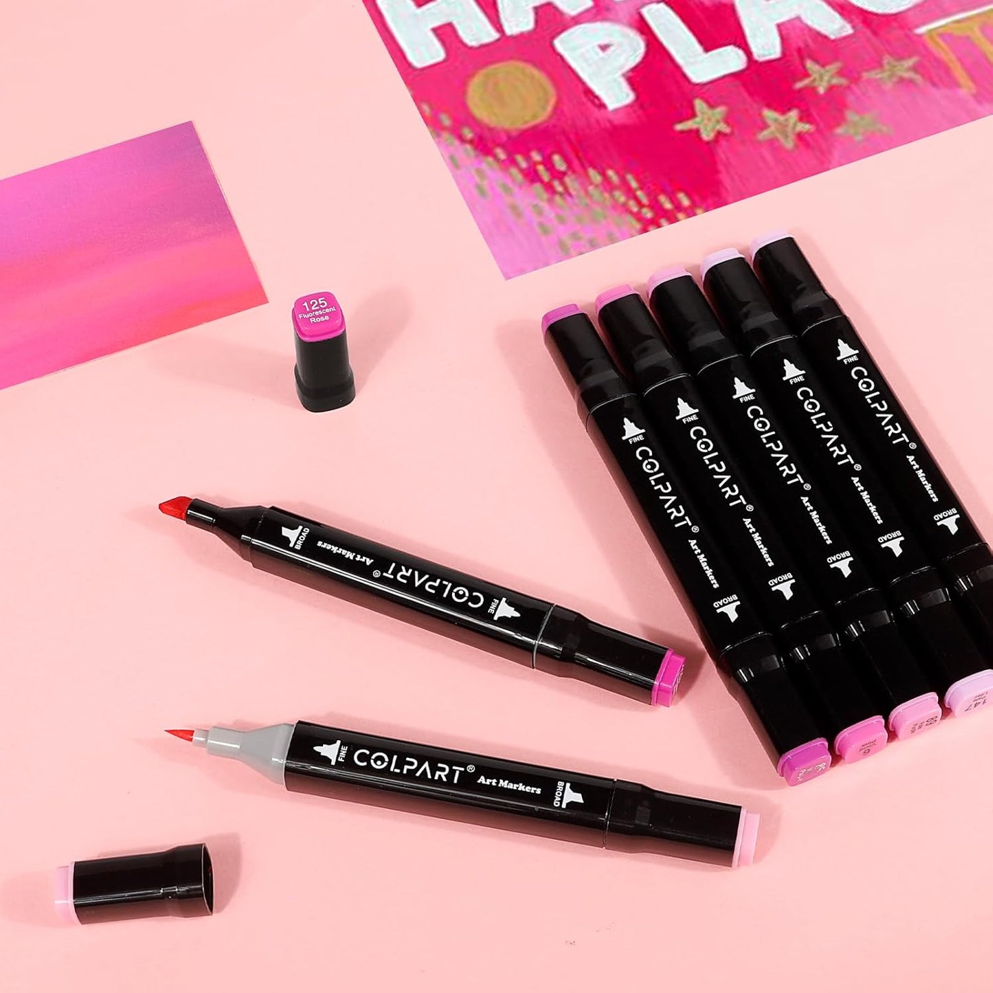 204 Colors Alcohol Markers Set Dual Tip Art Markers for Kids Marker Pens with Pen Holder and Carry Bag for Adult Coloring Painting Supplies Perfect for Painting, Coloring, Sketching and Drawing