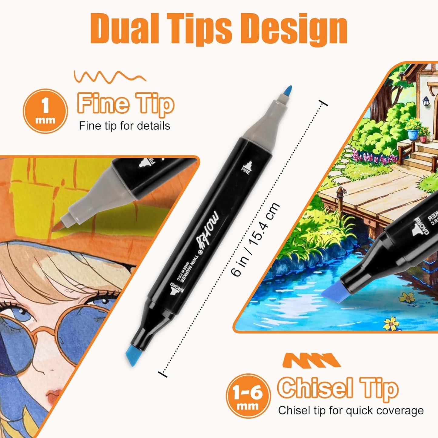 168+2 Colors Alcohol Markers with Free App, Chisel & Fine Tip Alcohol-Based Marker Set for Adults Kids, Dual Tip Artist Markers for Drawing, Coloring Illustration, Painting and Great Gift Idea