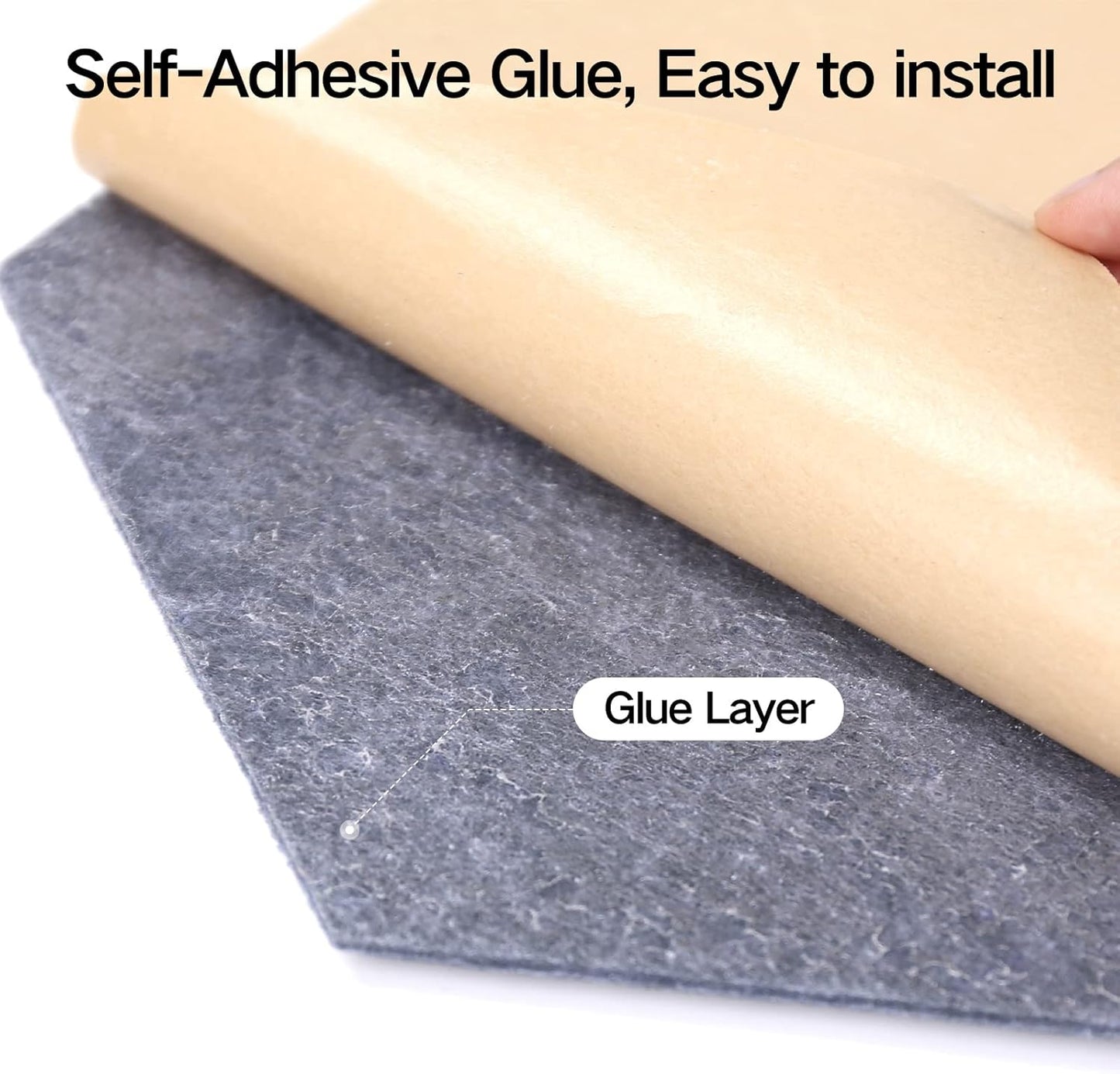 12 Pack Self-adhesive Acoustic Panels 12" X 10" X 0.4" - Sound Proof Foam Panels with High Density, Stylish Hexagonal Design, Flame Resistant, Absorb Noise and Eliminate Echoes(Dark Gray)