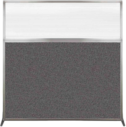Versare Hush Screen Portable Room Divider | Workstation Wall Divider | Freestanding Privacy Hush Panels | Clear Fluted Windows | Fabric Office Divider Screen | Great for Room Separation
