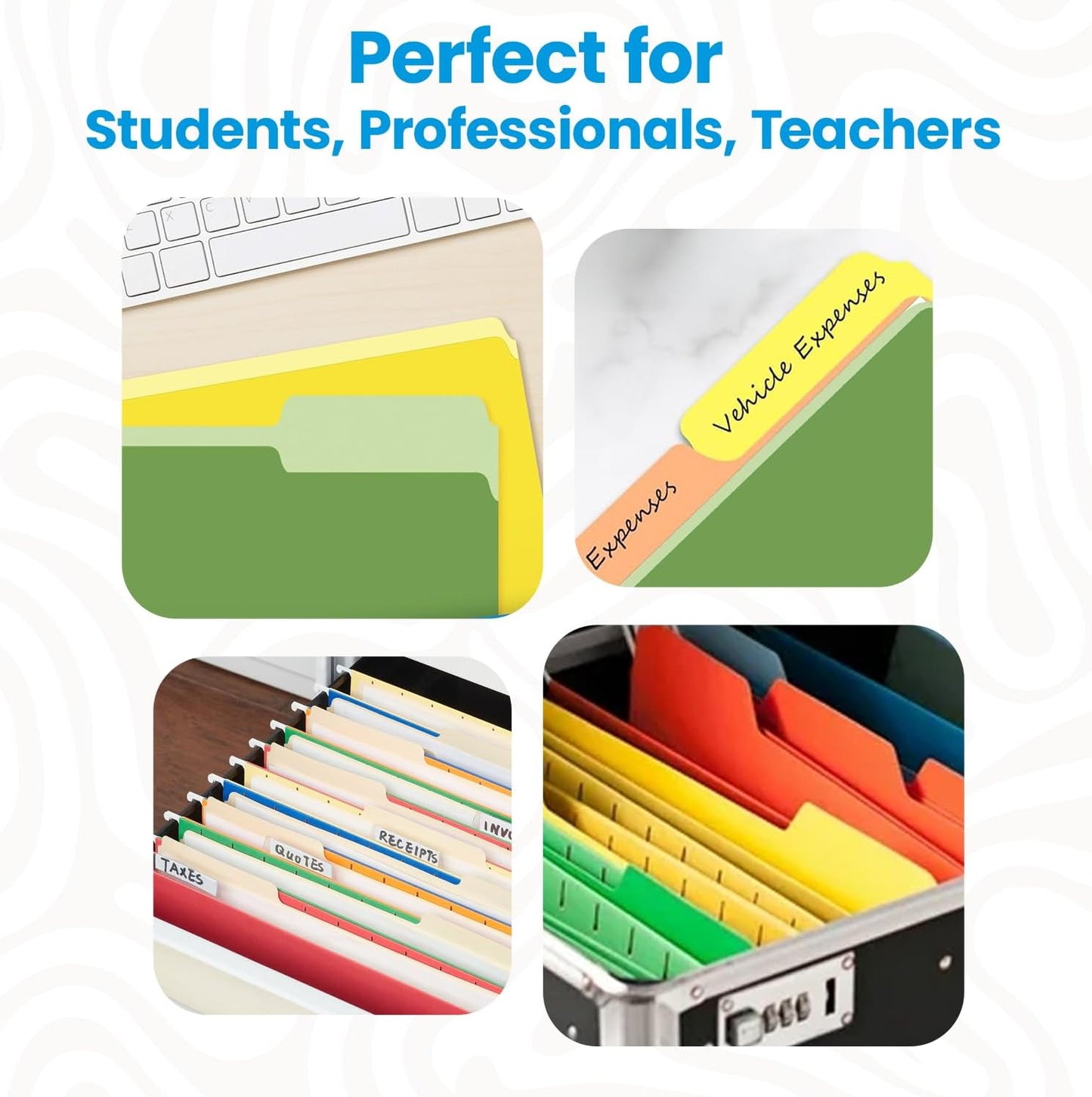 Pendaflex Recycled Hanging File Folders (25 Folders) & Two-Tone Color File Folders (36 Folders) - Assorted Color File Folders Letter Size - Perfect for Filing Cabinet, Desk & Home Office