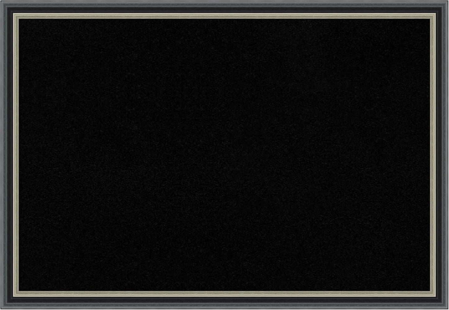 Amanti Art Black Cork Board for Wall, 27x39 Vision Board with Black Wood Frame, Large Corkboard Office Decor for Home Organization, Modern Corkboard Pinboard to Display Items for Home Organization in