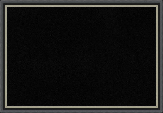 Amanti Art Black Cork Board for Wall, 27x39 Vision Board with Black Wood Frame, Large Corkboard Office Decor for Home Organization, Modern Corkboard Pinboard to Display Items for Home Organization in