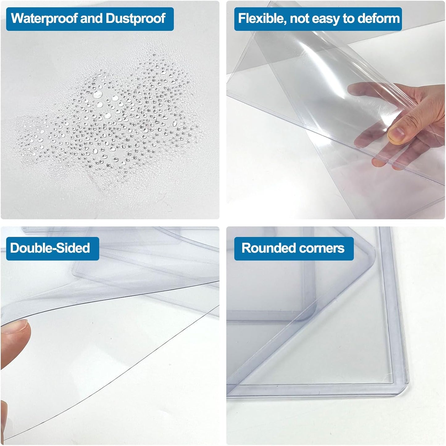 8.5" x 11" Hard Plastic Sheet Protectors, Rigid Clear Waterproof Protectors, Paper Sleeves Photo Plastic Sleeves (14 Pack)