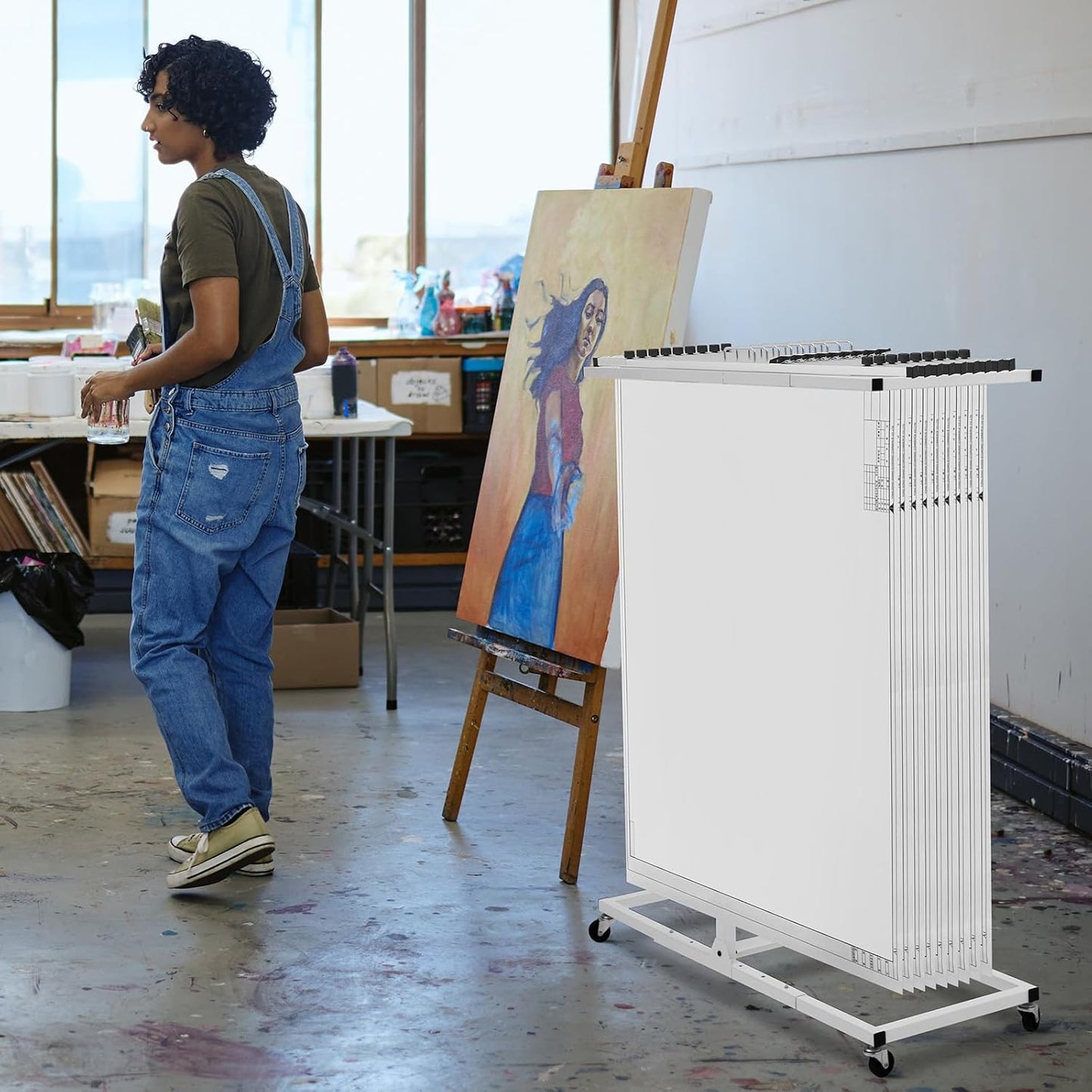 Estune 6 Pcs Blueprint Hanging Clamps Binding Strips Storage for Construction Paper Poster Plans Drawings Arts(36 Inches)