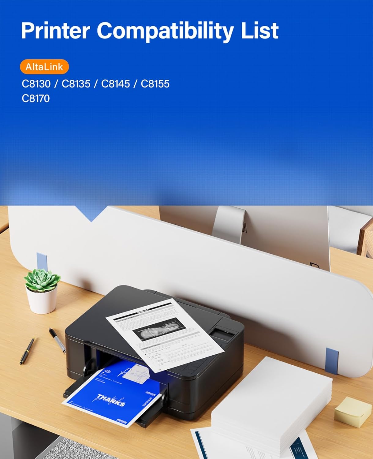 Compatible with Xerox AltaLink C8130 C8135 C8145 C8155 C8170 Toner Cartridge Set 4-Pack High Capacity Replacement for Xerox 006R01746 006R01747 006R01748 006R01749 Printer Black Cyan Magenta Yellow