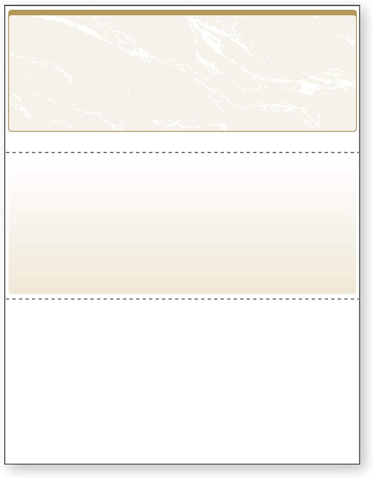 DocuGard Standard Gold Marble Top High Security Check Paper - QuickBooks & Laser/Inkjet Printer Compatible - 11 Security Features - 500 Blank Business Checks (04505)