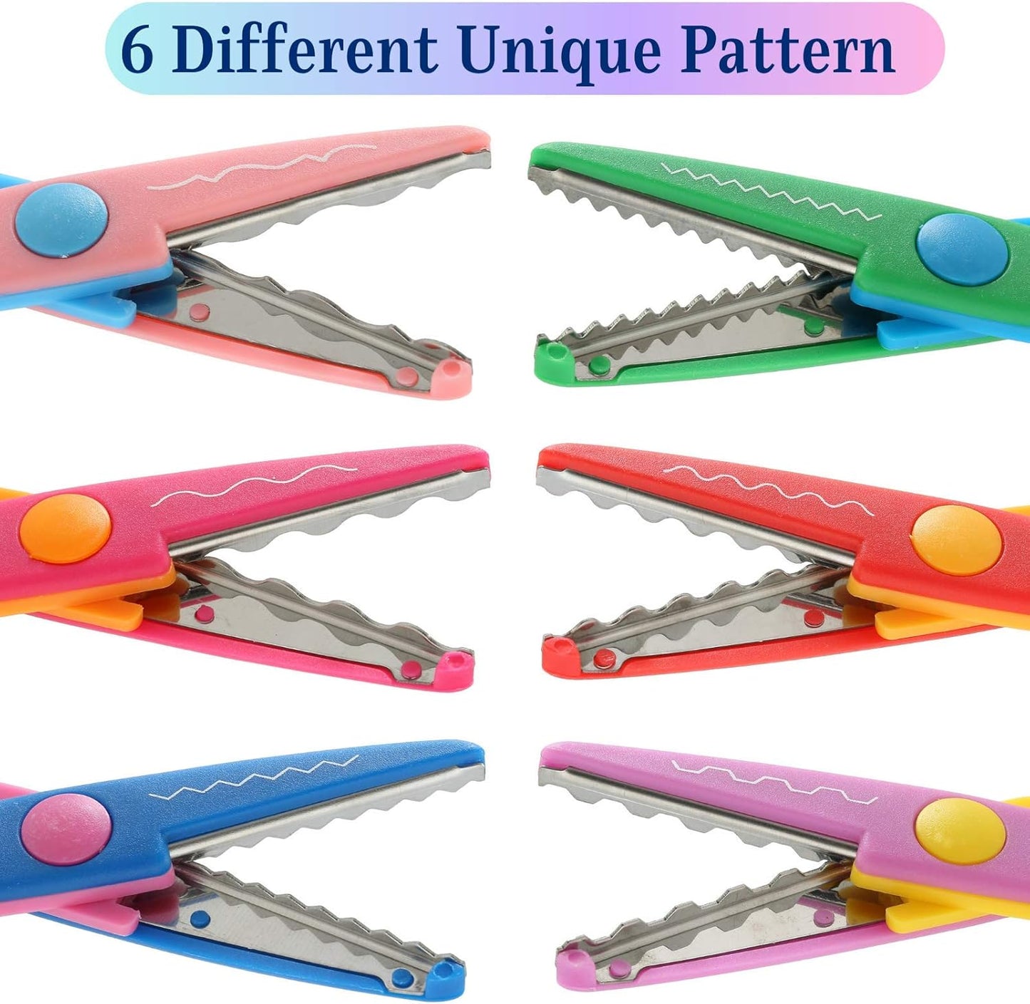 Mr. Pen Craft Scissors - Decorative Edge, 6 Pack, Zig Zag, Scrapbooking, Fancy, Pattern, Design