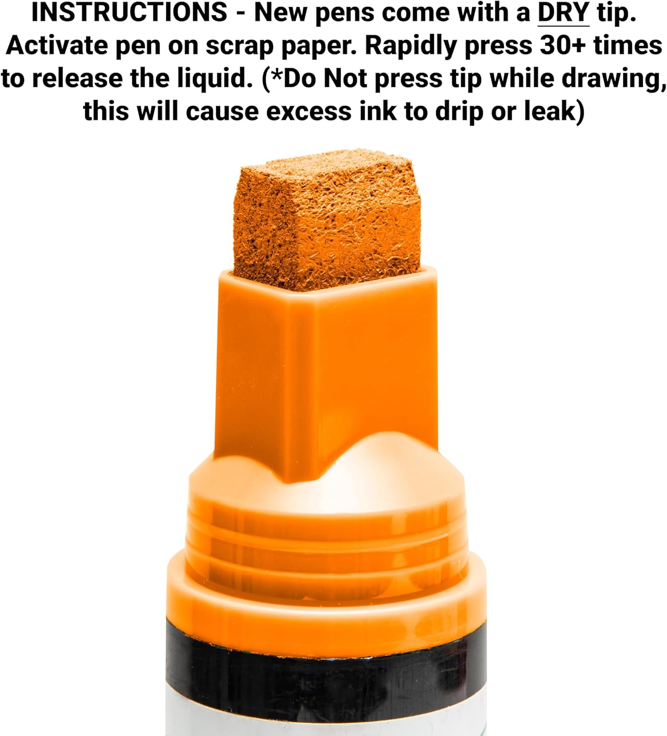 Glass Pen Window Marker: Liquid Chalk Pens for Glass, Whiteboard Markers with Washable Paint - Graduation, Car Windows, Mirror Pen, Storefront, Wedding, Parade, Party & Holiday (Orange, Jumbo Tip)