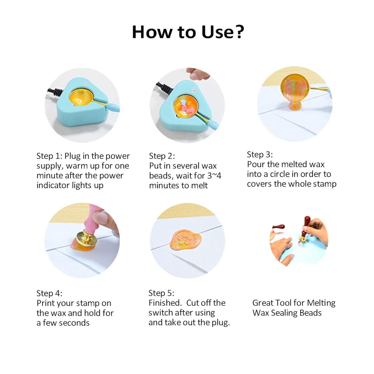 Wax Seal Kit with Electric Warmer, 648 Pcs Beads, Stamp, Sealing Spoon, Wax Seal Stamp Kit with Gift Box for Decoration and Gifts