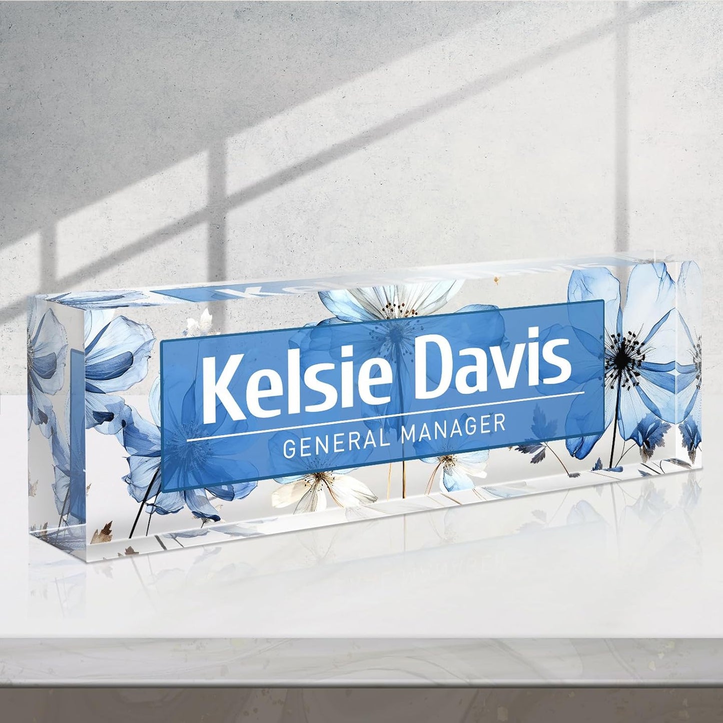 Gowelly Office Desk Name Plate Personalized |Custom Name Plates for Desk| Custom Employee Appreciation Gifts | Office Gifts for Women, Boss, Employee, Teacher, Social Worker