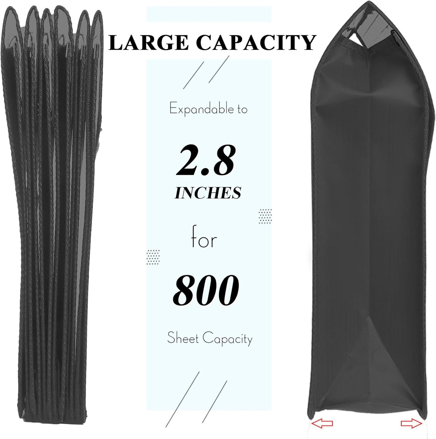 10 Pieces Plastic File Folders Envelope Expanding File Wallet Organizer Documents Folder with Snap Closure and Pocket, A4 Size Waterproof Transparent Pouch(Grey,Horizontal)