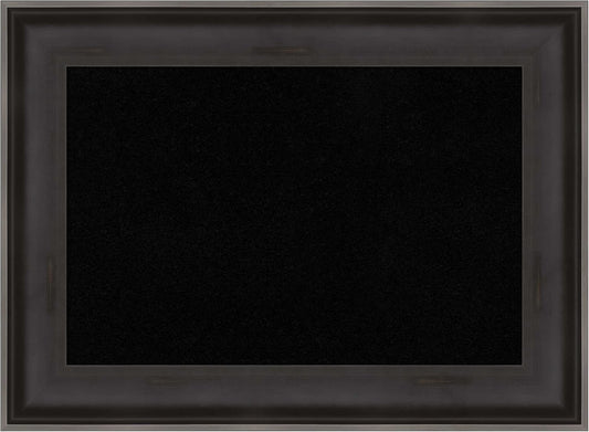 Amanti Art Black Cork Board for Wall, 16x22 Vision Board with Black Wood Frame, Small Corkboard Office Decor for Home Organization, Casual Corkboard Pinboard to Display Items for Home Organization in