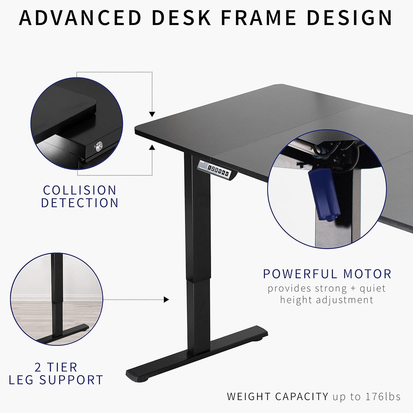 VIVO Electric 71 x 30 in Standing Desk, Memory Height Adjustment, 1B Series, Reclaimed Wood Top White Frame, DESK-KIT-1W7P