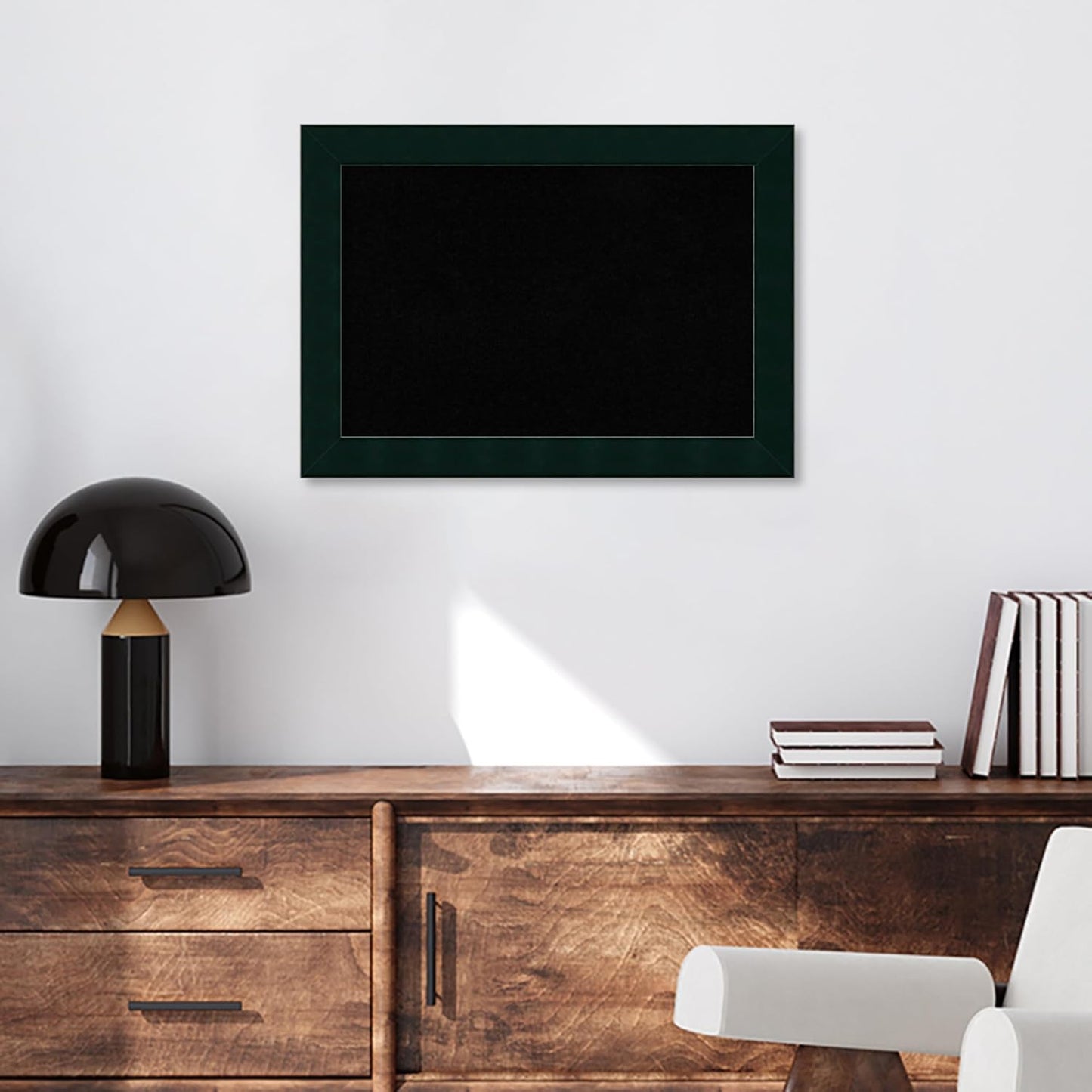 Amanti Art Black Cork Board for Wall, 20x28 Vision Board with Black Wood Frame, Medium Corkboard Office Decor for Home Organization, Modern Corkboard Pinboard to Display Items for Home Organization