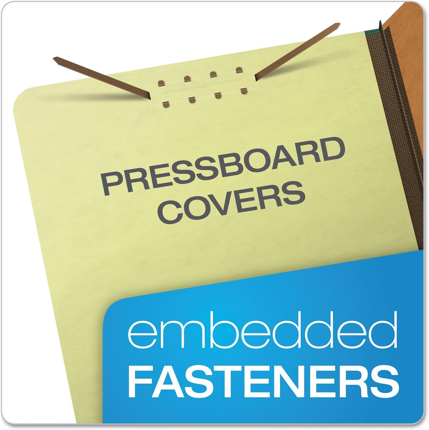 Pendaflex 2257G Six-Section Pressboard Folders, Legal, 2/5 Tab, Light Green (Box of 10)