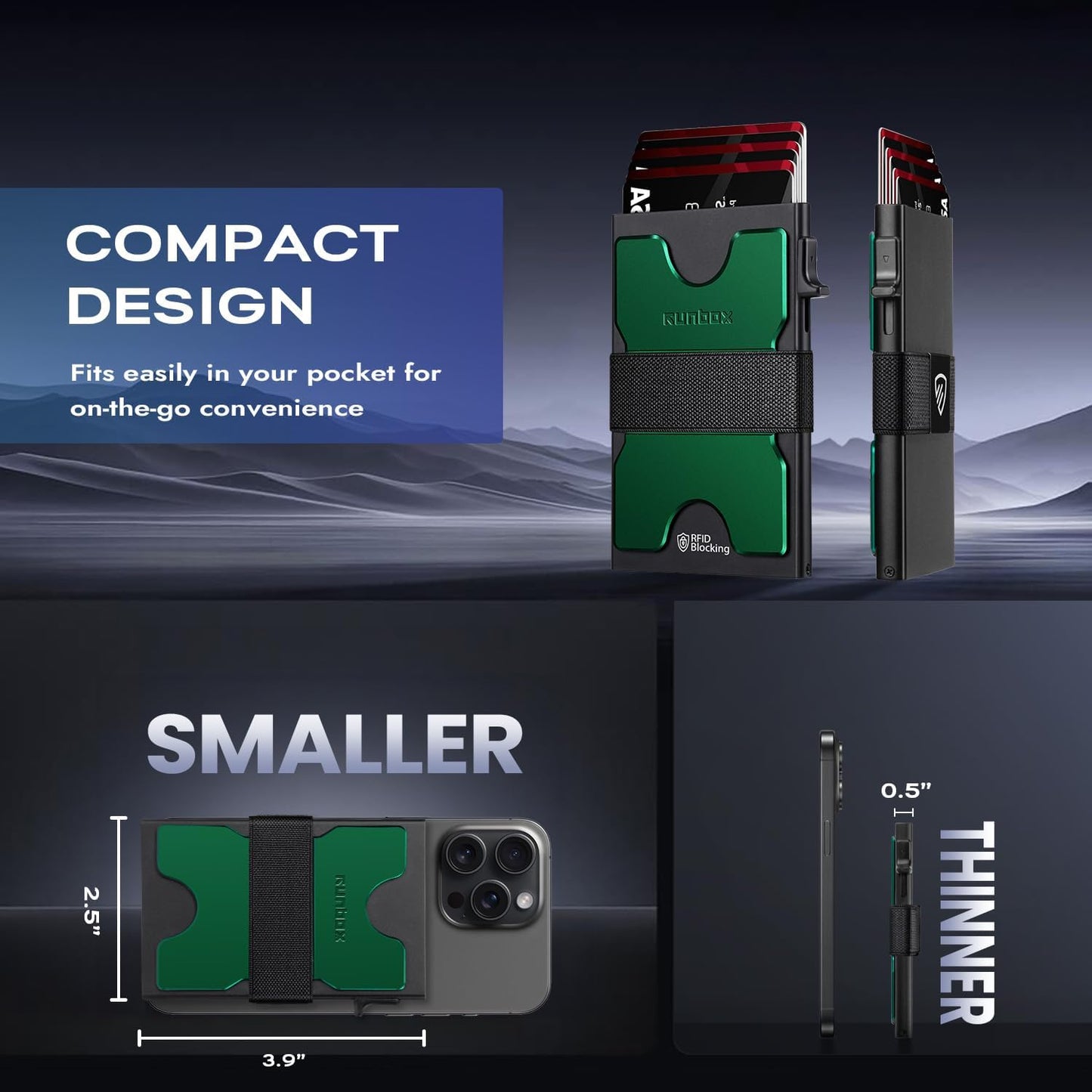 Mens Card Cases, Slim Card Holder Wallet for Men and Women, Minimalist RFID Blocking Wallet with Pop-Up Function, Thin Design, Metal Card Cases Holds 6+6 Cards, Gifts for Men, Men's Accessories