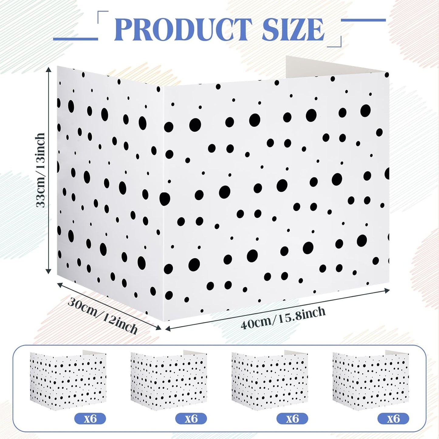 Crtiin 24 Pcs Privacy Folders for Students Desk Dividers Standard School Privacy Cardboard Board Testing Dividers Shield for Classroom Teacher Supplies Keep Eyes from roving(Classic)