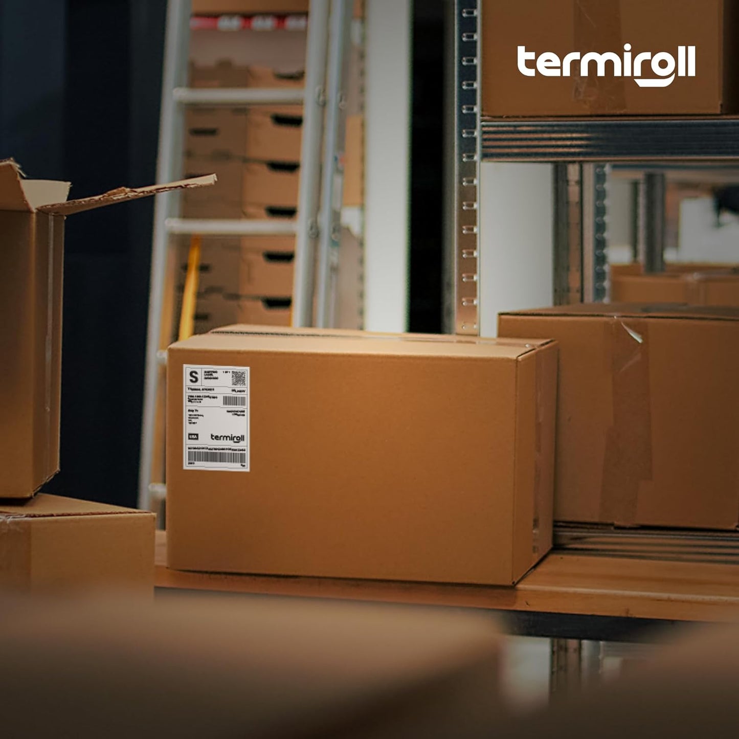 4x6 Direct Thermal Shipping Labels – 500 Fanfold Labels Perforated – Compatible with Rollo, Zebra, iDPRT & More – Strong Adhesive - BPA-Free – Mailing & Barcode Labels for Small Business by TERMIROLL