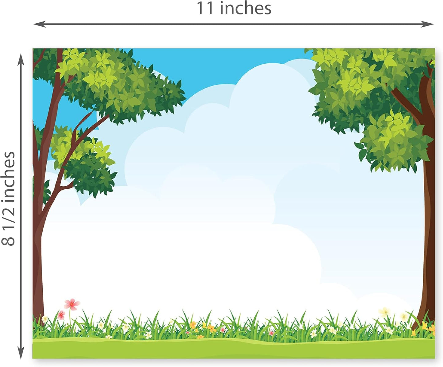 Outside Scene Eco-Friendly Paper Certificates, 8.5”x11”, 100% Recycled Bamboo, Heavyweight Award Certificate Paper, Pack of 15 by Geographics®