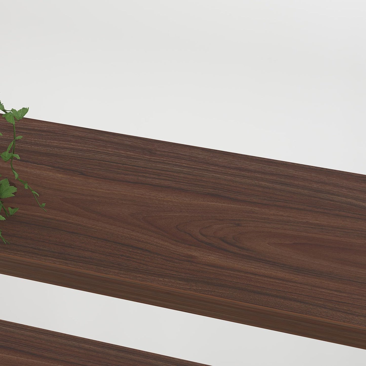 HSH Walnut 5 Tier Bookshelf, Tall Bookcases and Book Shelves 5 Shelf, Large Industrial Metal Wood Display Book Shelf Storage Rack, Rustic Open Bookcase Bookshelves for Bedroom Living Room Office