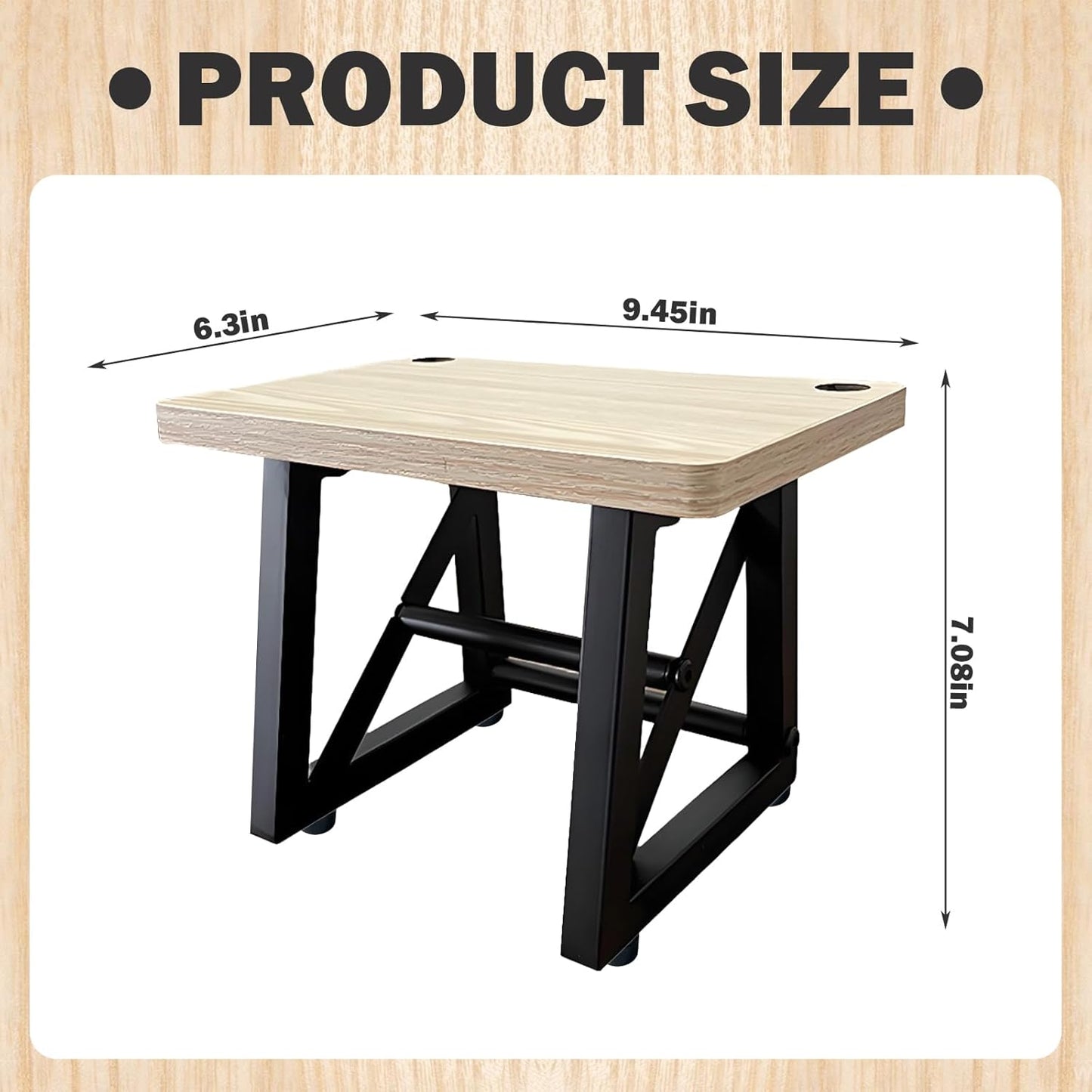 Label Holder for Thermal Printer,Sticker Rolls and Fan-fold Dispenser Holder,Wooden Label Holder for Shipping Label Printer,Office Accessories for Home,Small Business,Warehouse (Log Color)