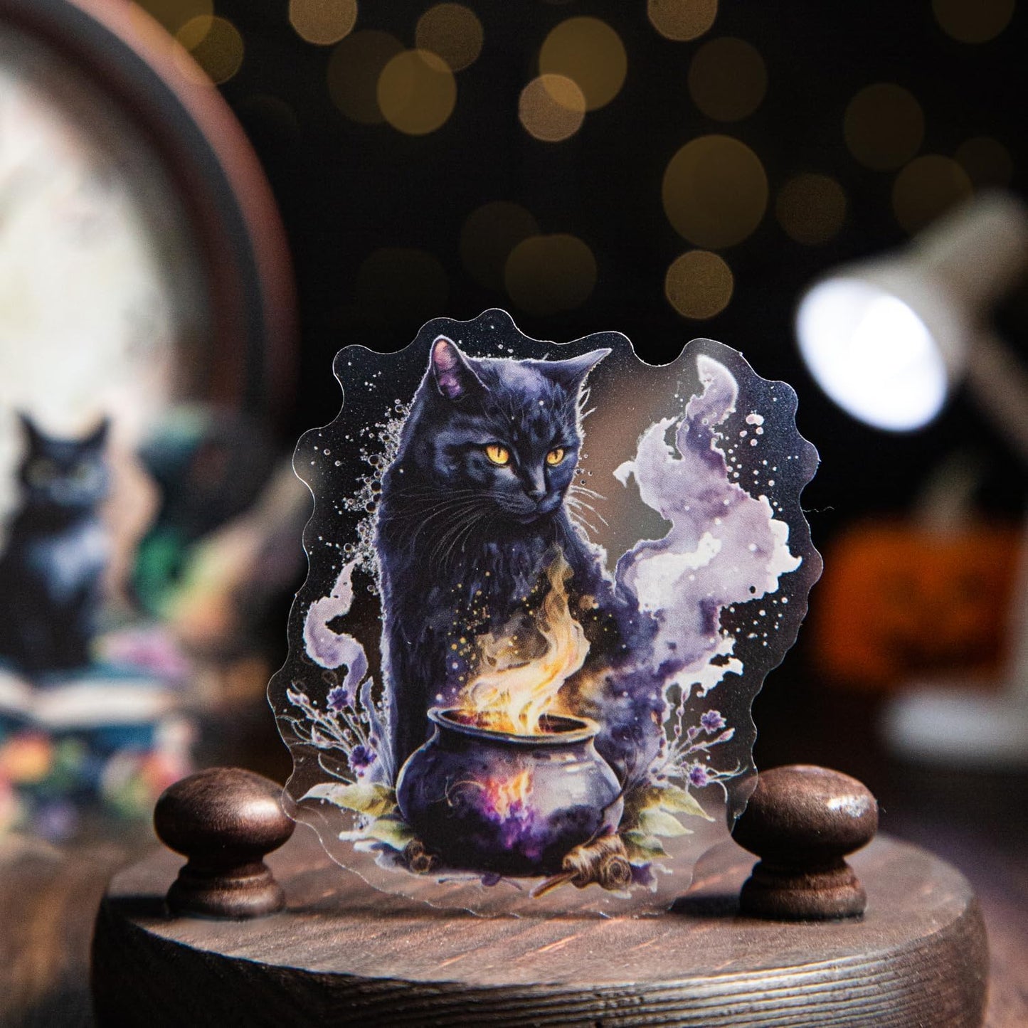 Alideco 120pcs Scrapbook Stickers Black Cat Theme Scrapbooking Junk Journal Crafts Embelishment Decoration Diary Stickers (heiliyademao)