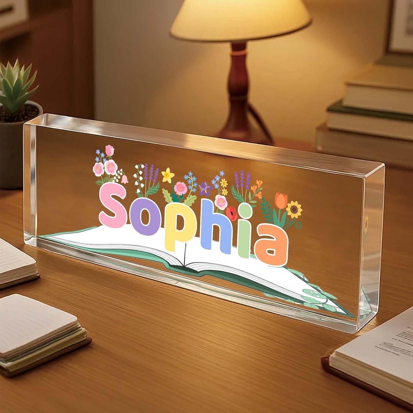 Custom Desk Name Plate, Teacher Name Plate for Desk, Office Decor for Women, Coworkers, Employee (S10)