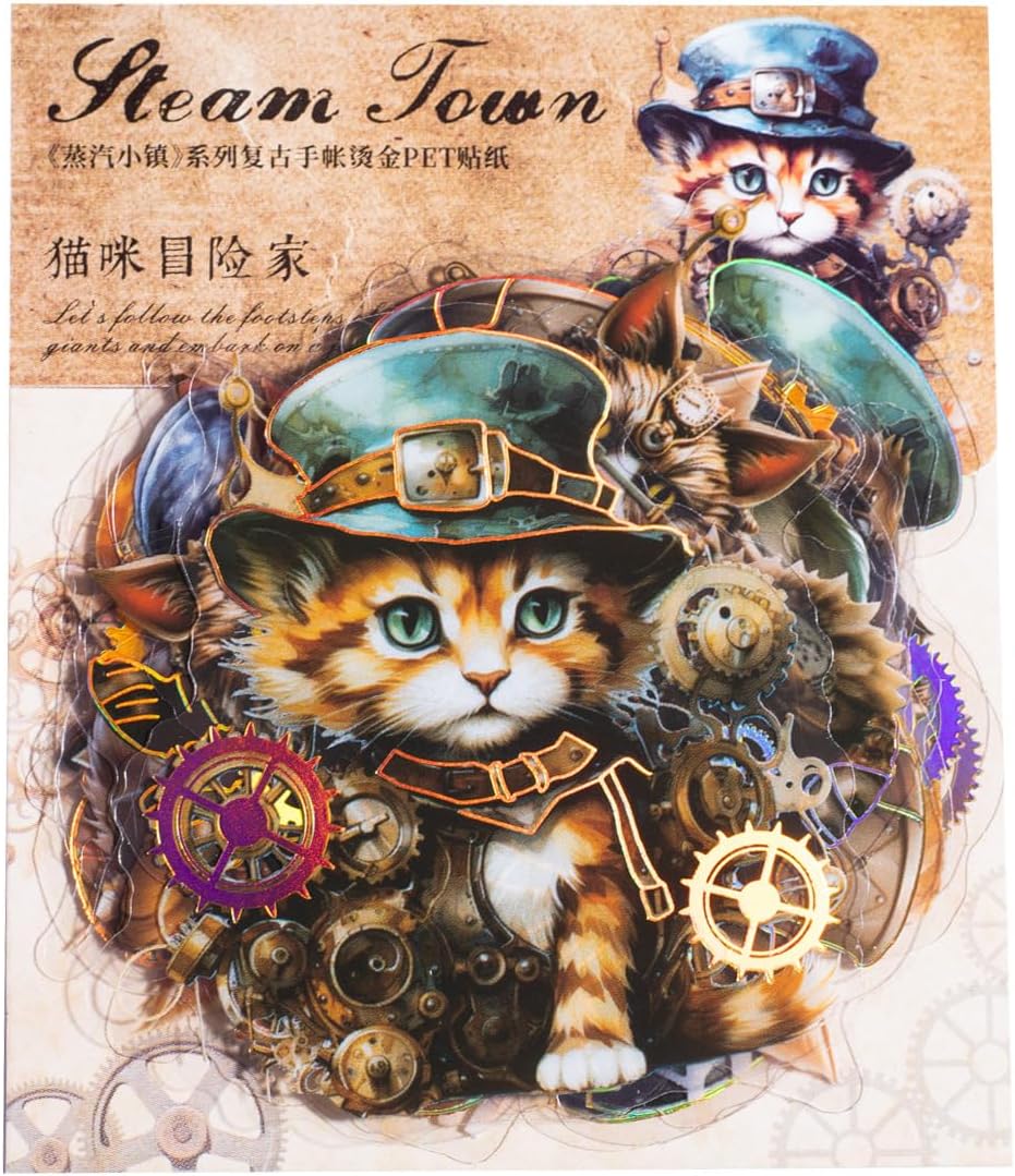 Alideco 120pcs Scrapbook Stickers Vintage Animal Floral Metal Scrapbooking Junk Journal Crafts Embelishment Decoration Diary Stickers (zhengqixiaozhen)