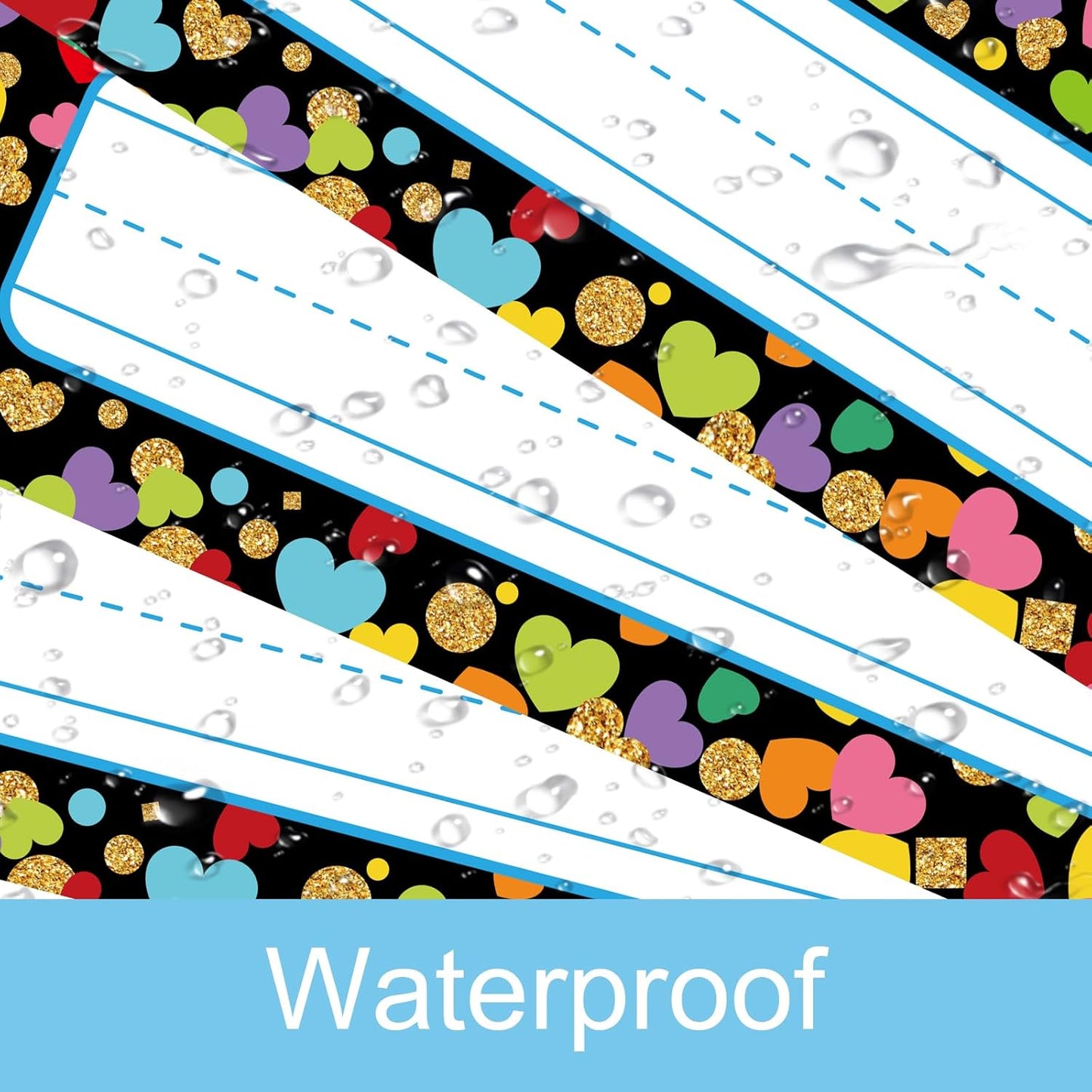 FaCraft Desk Name Tags for Classroom - 36PCS Waterproof Name Plates Laminated Colorful Student Name Labels for Classroom Organization, Locker Decor and Decor Preschool Back to School Teacher Supplies